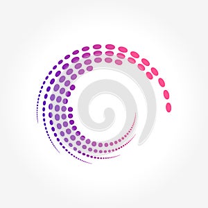 Creative Abstract Dots Pattern in Circle Motion