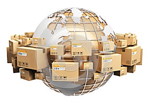 Global shipping and worldwide logistics concept photo