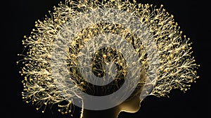 Creative abstract image showing neurogenesis and brain cell renewal