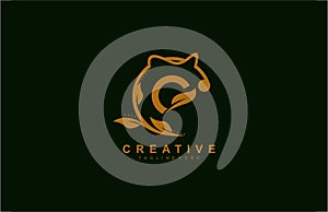 Creative Abstract Logogram Rounded Shape photo