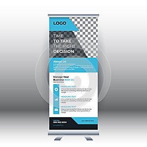 Creative abstract modern corporate business vertical roll up banner design template vector illustration concept exhibition