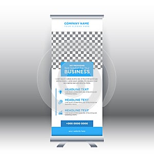 Creative abstract modern corporate business vertical roll up banner design template vector illustration concept exhibition