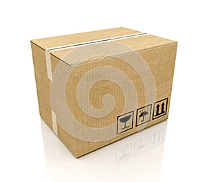 Creative abstract shipping, logistics and retail parcel goods de