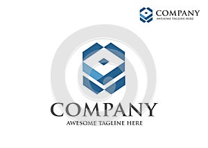 Creative Abstract stack square logo