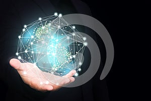 Creative abstract technology background, Innovative, Idea and futuristic thinking concept.