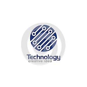 Creative Abstract Technology Concept Logo Design Template