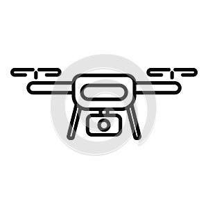 Creative aero filming icon outline vector. Control antenna