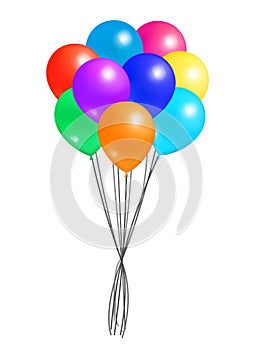 Creative Air Balloon in Bundle Realistic Design
