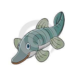 Creative Alligator Gar Coloring Animal Design