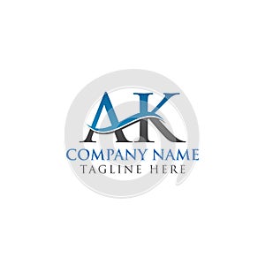 Creative Alphabetical AK Logo Design