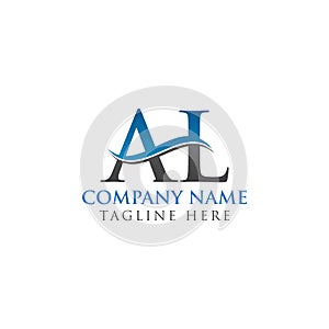 Creative Alphabetical AL Logo Design