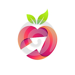 creative arrow fruit logo concept