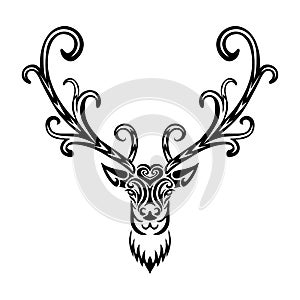 Creative art icon stylized deer