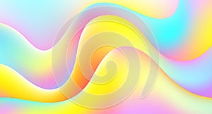 Creative background. Color flow. Yellow blue and pink harmony