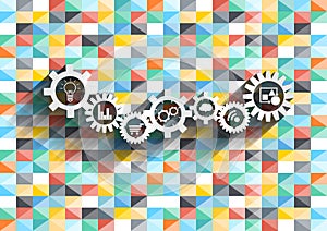 Creative background, Colorful,think creativity modern Idea and Concept illustration -Vector