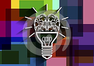 Creative background, Colorful,think creativity modern Idea and Concept illustration -Vector