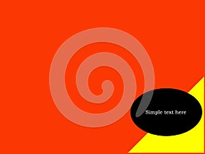 Creative background Orange and Yellow with a black circle for subtitles