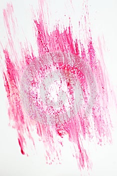 Creative background, smudged pink color. Abstract.
