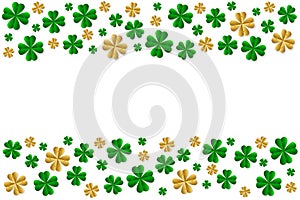 Creative background to the day of St. Patrick. Clover and place