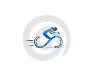 Creative Bicycle With Cycling Race Stylized symbol Logo Design