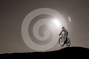 Creative bike pose, fun and eco-friendly tool