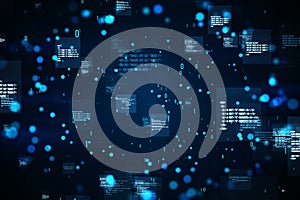 Creative binary coding backdrop. Software programming code.