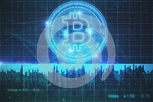 Creative bitcoin backdrop