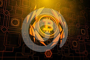 Creative bitcoin backdrop