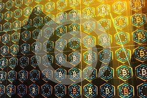 Cryptocurrency and e-commerce concept