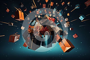 Creative Black Friday concept illustration