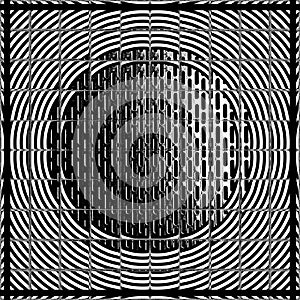 creative black and white geometric pattern with rectangular mosaic