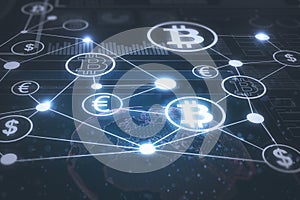 Creative blockchain backdrop