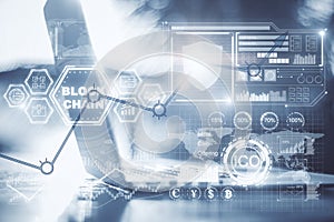 Creative blockchain background