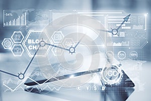 Creative blockchain wallpaper