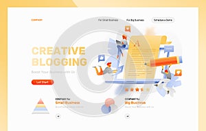 Creative Blogging Web Page Header