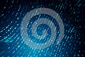 Creative blue binary code background