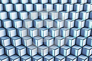 Creative cubes pattern background. Landing page concept. 3D Rendering
