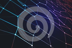 Creative blue polygonal backdrop