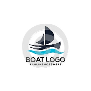 Creative Boat logo Design Vector Art Logo