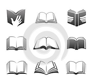Creative books logo collection vector logo