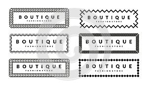 Creative Borders Design Template Set For Hipsters Fashion Boutique photo