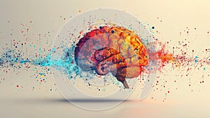 Creative Brain Icon with Modern Design