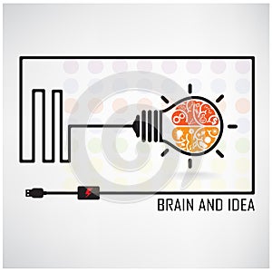 Creative brain Idea concept background
