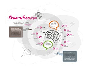 Creative brain idea concept background