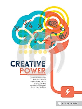 Creative brain Idea concept background design layout