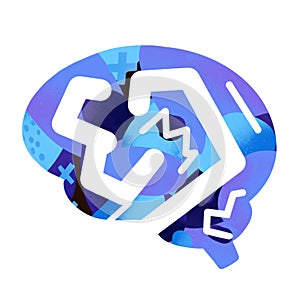 Creative brain Idea concept background design layout for poster flyer cover brochure