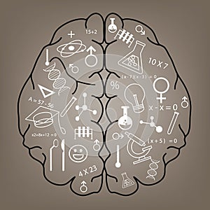 Creative brain Idea concept background design