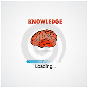 Creative brain loading,education concept.