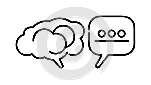 Creative Brain with Speech Bubble Icon for Idea Generation, vector design Generative AI