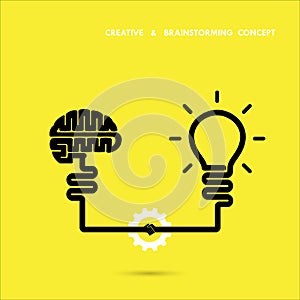 Creative brainstorm concept business and education idea